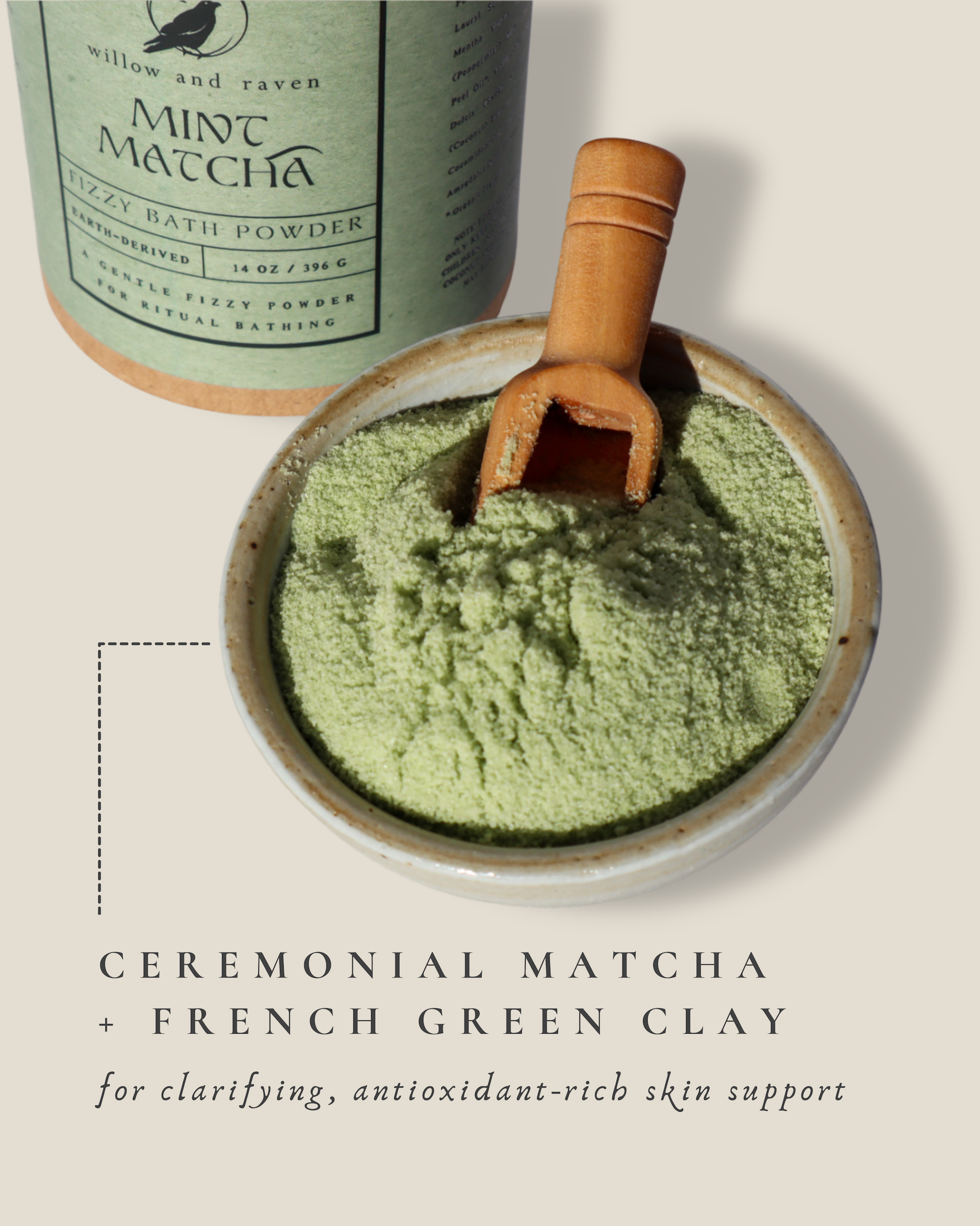 Mint Matcha Bath Powder